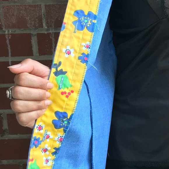 Funky vintage denim button down shirt oversized s - Picture 3 of 7